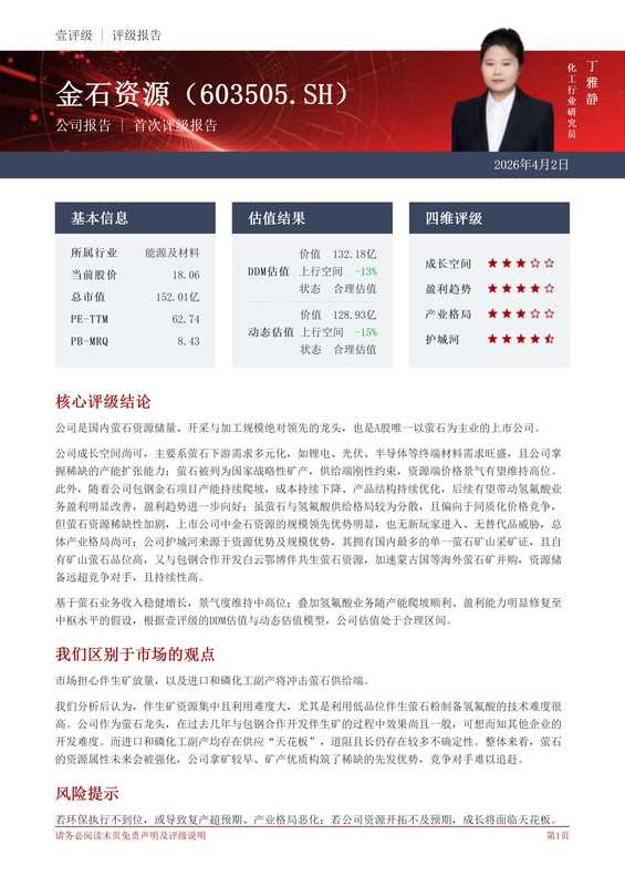 护城河量化解析:金石资源盈利韧性与价值锚点的思辨 股票财经