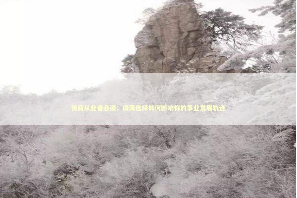 微商从业者必读：货源选择如何影响你的事业发展轨迹 股票财经